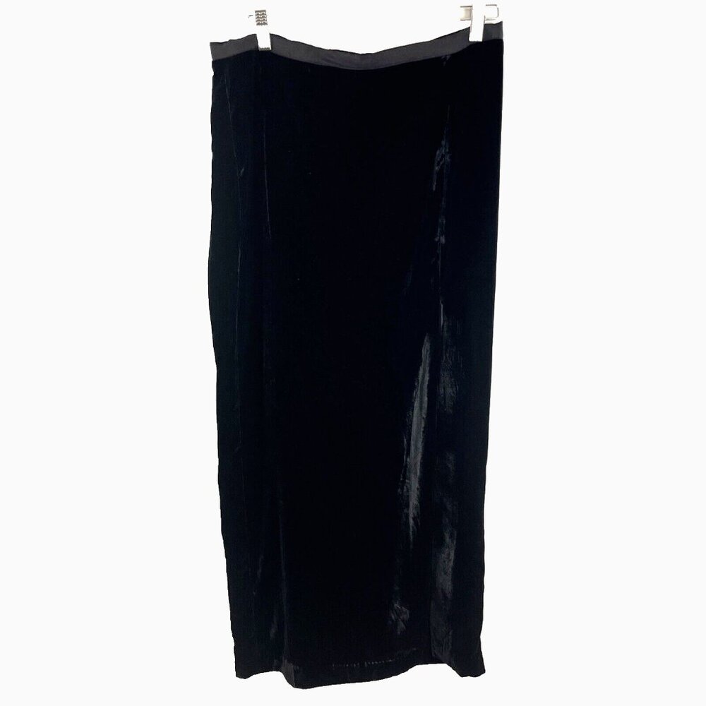 Vintage Dalia Collection Velvet Maxi Skirt w/ High Slit Women's Size 10